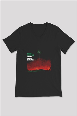 August Burns Red Baskılı Unisex Siyah V Yaka Tişört