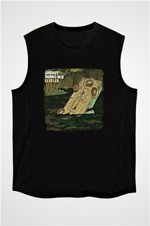 August Burns Red Baskılı Unisex Siyah Kolsuz Tişört