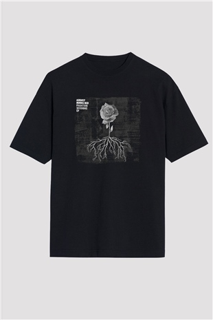 August Burns Red Baskılı Unisex Siyah Oversize Tişört