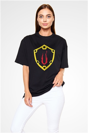 August Burns Red Baskılı Unisex Siyah Oversize Tişört