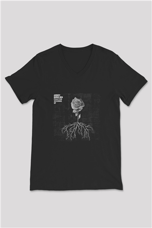 August Burns Red Baskılı Unisex Siyah V Yaka Tişört