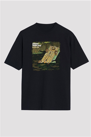 August Burns Red Baskılı Unisex Siyah Oversize Tişört