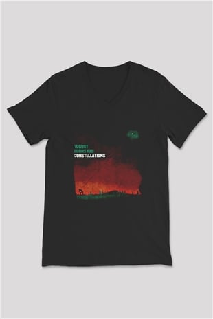 August Burns Red Baskılı Unisex Siyah V Yaka Tişört