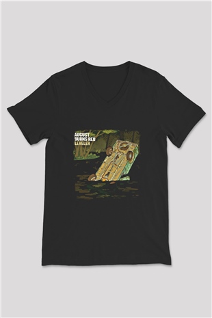 August Burns Red Baskılı Unisex Siyah V Yaka Tişört