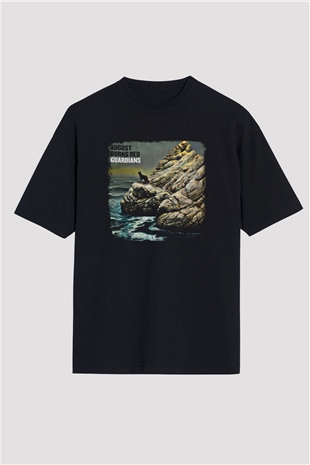 August Burns Red Baskılı Unisex Siyah Oversize Tişört