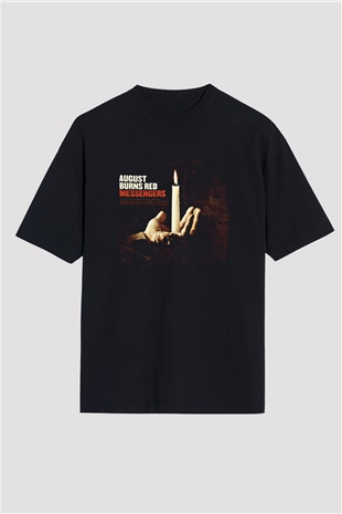 August Burns Red Baskılı Unisex Siyah Oversize Tişört