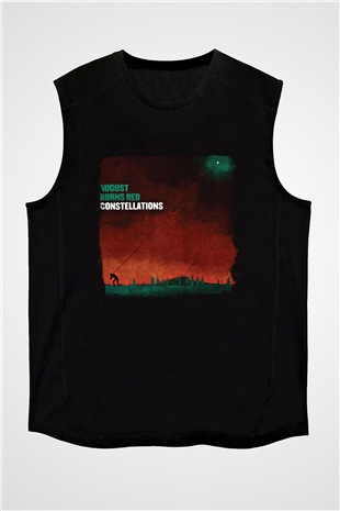 August Burns Red Baskılı Unisex Siyah Kolsuz Tişört