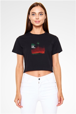 August Burns Red Baskılı Unisex Siyah Crop Top Tişört
