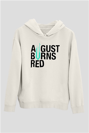 August Burns Red Beyaz Unisex Kapşonlu Sweatshirt