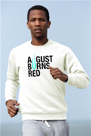 August Burns Red Beyaz Unisex Sweatshirt