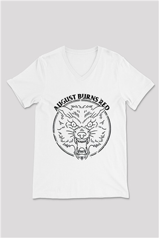 August Burns Red Beyaz Unisex V Yaka Tişört
