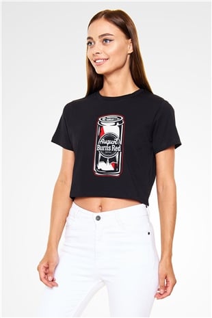 August Burns Red Siyah  Crop Top Tişört
