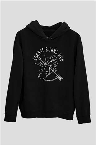 August Burns Red Siyah Unisex Kapüşonlu Sweatshirt