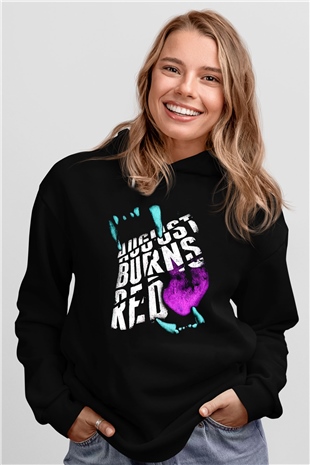 August Burns Red Siyah Unisex Kapüşonlu Sweatshirt
