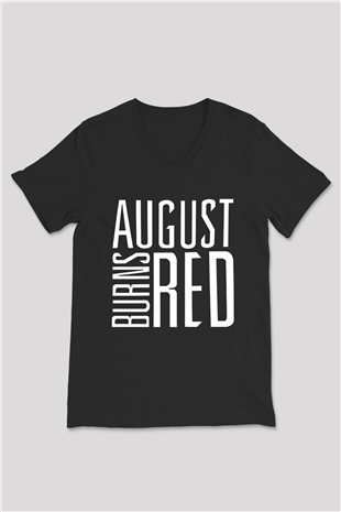 August Burns Red Siyah Unisex V Yaka Tişört