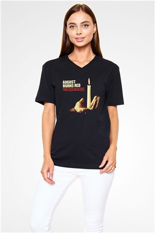 August Burns Red Siyah Unisex V Yaka Tişört