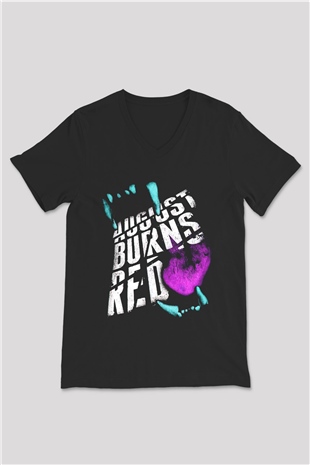 August Burns Red Siyah Unisex V Yaka Tişört