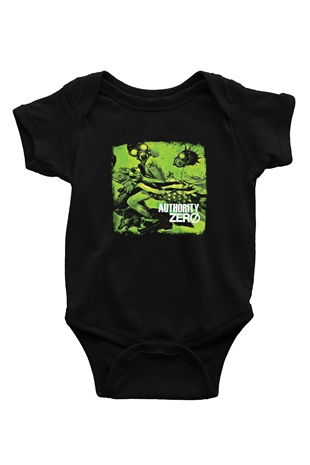Authority Zero Baskılı Unisex Siyah Bebek Body - Zıbın