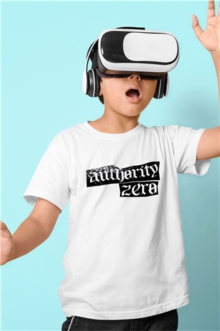Authority Zero Beyaz Unisex Çocuk Tişört