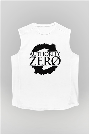 Authority Zero Beyaz Unisex Kolsuz Tişört