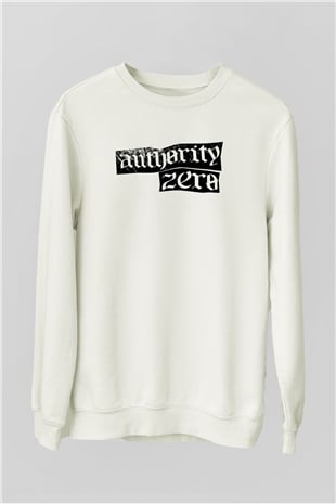 Authority Zero Beyaz Unisex Sweatshirt