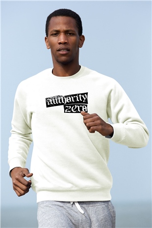 Authority Zero Beyaz Unisex Sweatshirt