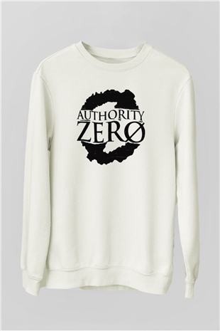 Authority Zero Beyaz Unisex Sweatshirt