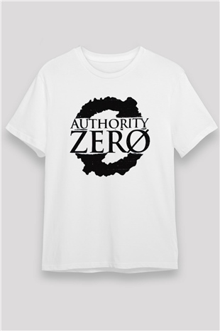 Authority Zero Beyaz Unisex Tişört T-Shirt - TişörtFabrikası