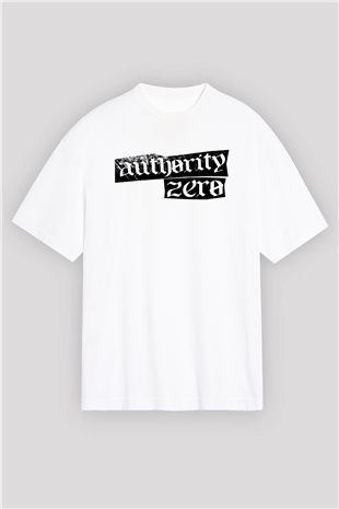 Authority Zero Beyaz Oversize Tişört Oversize T-shirt - TişörtFabrikası