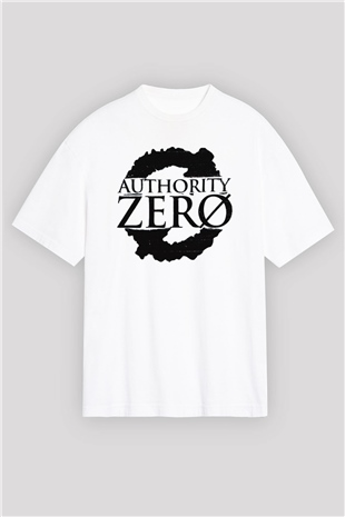 Authority Zero Beyaz Oversize Tişört Oversize T-shirt - TişörtFabrikası