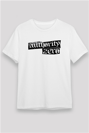 Authority Zero Beyaz Unisex Tişört T-Shirt - TişörtFabrikası
