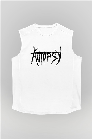 Autopsy Beyaz Unisex Kolsuz Tişört