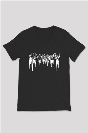 Autopsy Siyah Unisex V Yaka Tişört