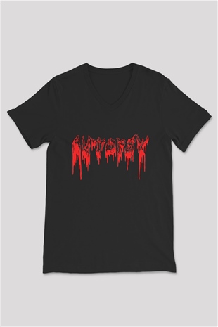 Autopsy Siyah Unisex V Yaka Tişört