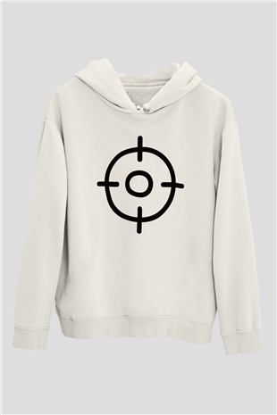 Avcı Beyaz Unisex Hoodie