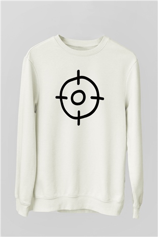 Avcı Beyaz Unisex Sweatshirt