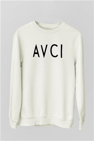 Avcı Beyaz Unisex Sweatshirt
