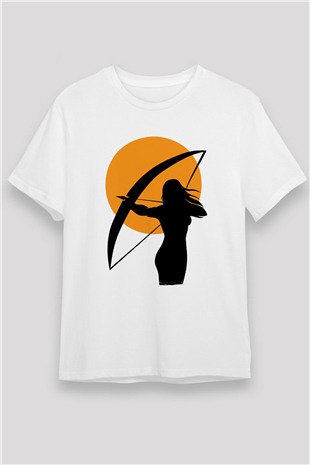 Avcı Beyaz Unisex Tişört T-Shirt - TişörtFabrikası