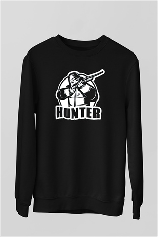Avcı Siyah Unisex Sweatshirt