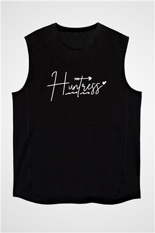 Avcılık - Hunting Baskılı Unisex Siyah Kolsuz Tişört