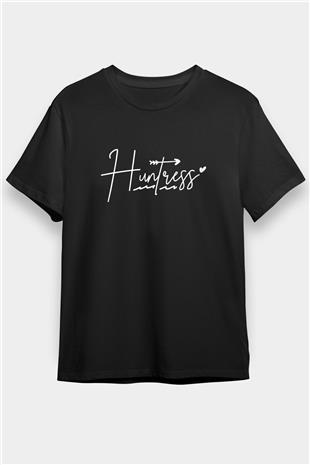 Avcılık - Hunting Baskılı Unisex Siyah Tişört - Tshirt