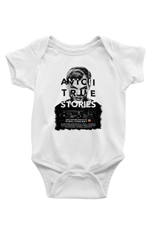 Avicii Baskılı Beyaz Unisex Bebek Body - Zıbın