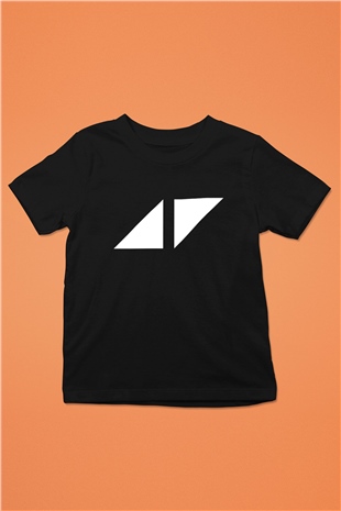 Avicii Baskılı Siyah Unisex Çocuk Tişört