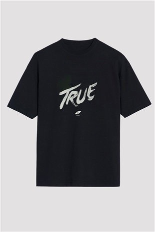 Avicii Baskılı Unisex Oversize Siyah Tişört