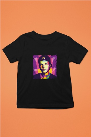 Avicii Baskılı Unisex Siyah Çocuk Tişört
