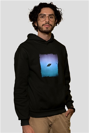 Avicii Baskılı Unisex Siyah Hoodie