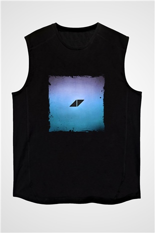 Avicii Baskılı Unisex Siyah Kolsuz Tişört