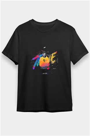 Avicii Baskılı Unisex Siyah Tişört