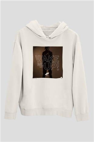Avicii Beyaz Unisex Kapşonlu Sweatshirt