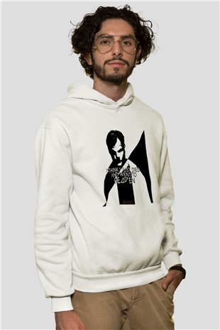 Avicii Beyaz Unisex Kapşonlu Sweatshirt